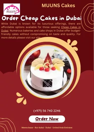 Order Cheap Cakes in Dubai