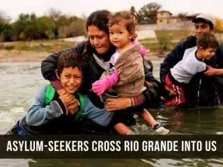 Asylum-seekers cross Rio Grande into US