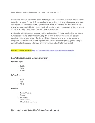 johne s disease diagnostics market size share
