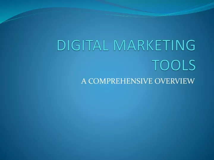 digital marketing tools