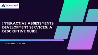 interactive assessments development services