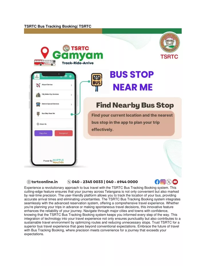 tsrtc bus tracking booking tsrtc