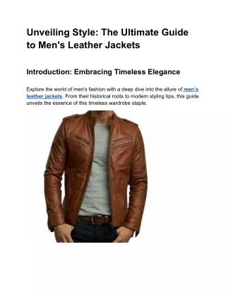 men's leather jackets