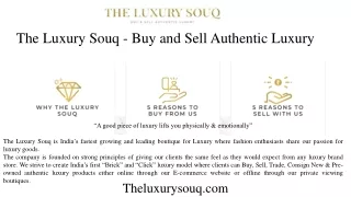 The Luxury Souq - Buy and Sell Authentic Luxury