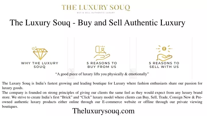 the luxury souq buy and sell authentic luxury
