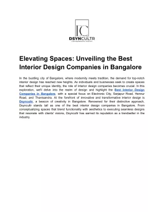 Elevating Spaces_ Unveiling the Best Interior Design Companies in Bangalore (1)