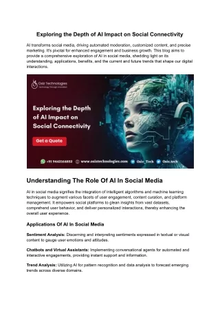 Role of AI In Social Media