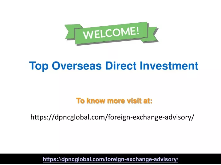 top overseas direct investment