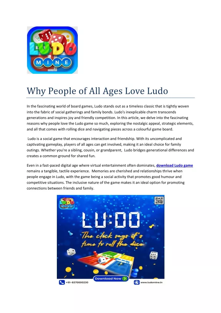 why people of all ages love ludo