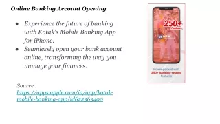 Kotak Mobile Banking App for iPhone.
