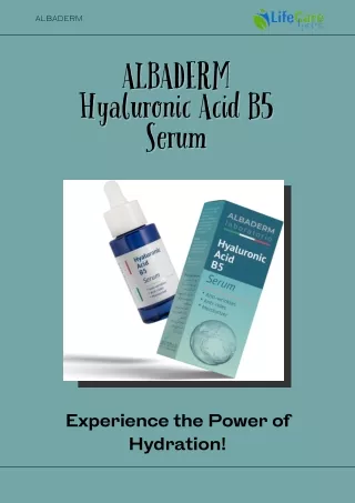 Buy ALBADERM Hyaluronic Acid B5 Serum for skin Hydration, Skin Repair!