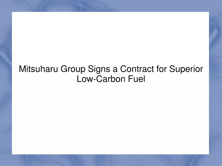 mitsuharu group signs a contract for superior