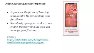 Kotak Mobile Banking App for iPhone.