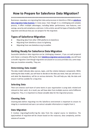 How to Prepare for Salesforce Data Migration
