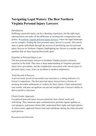 northern virginia personal injury lawyers