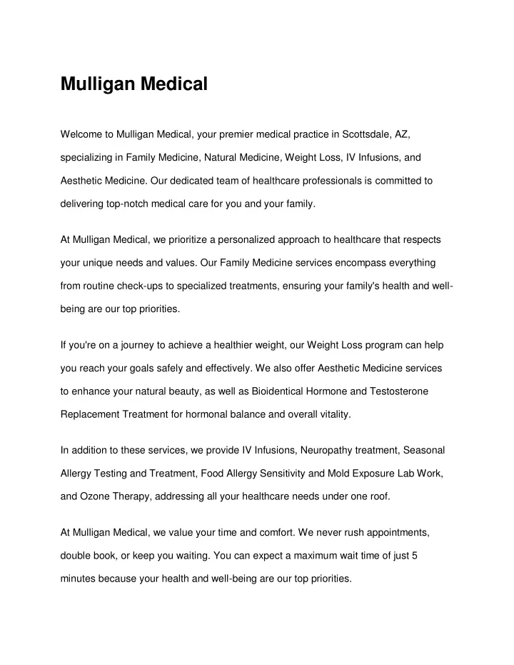 mulligan medical