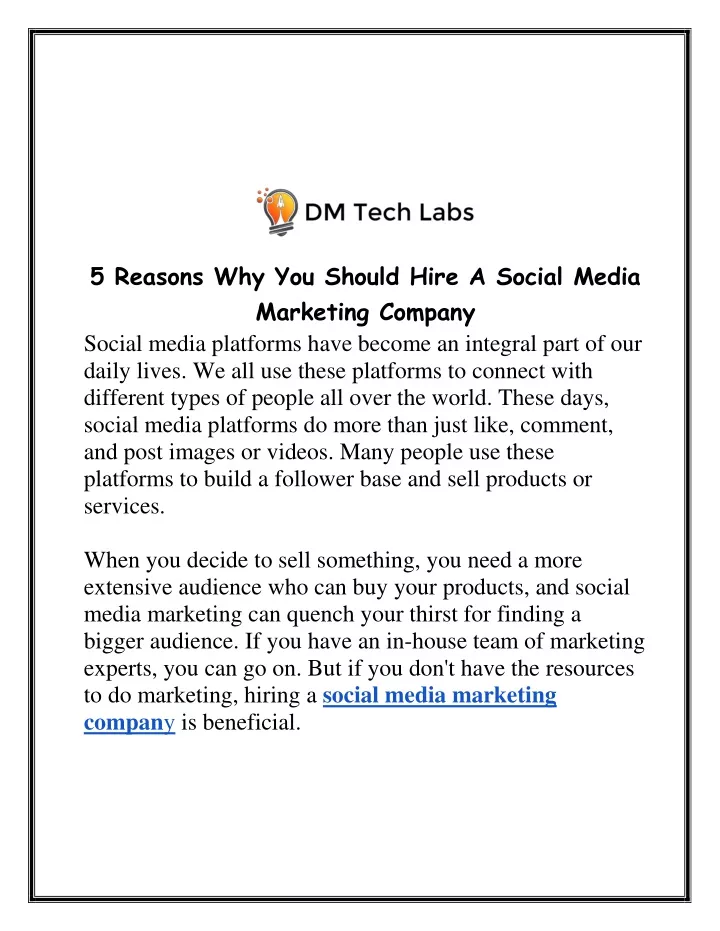 5 reasons why you should hire a social media