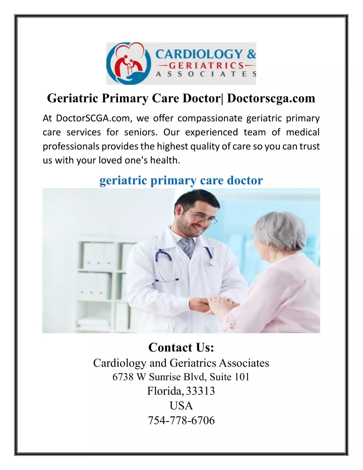 geriatric primary care doctor doctorscga com