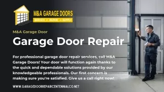 Expert Garage Door Repair- M&A Garage Doors
