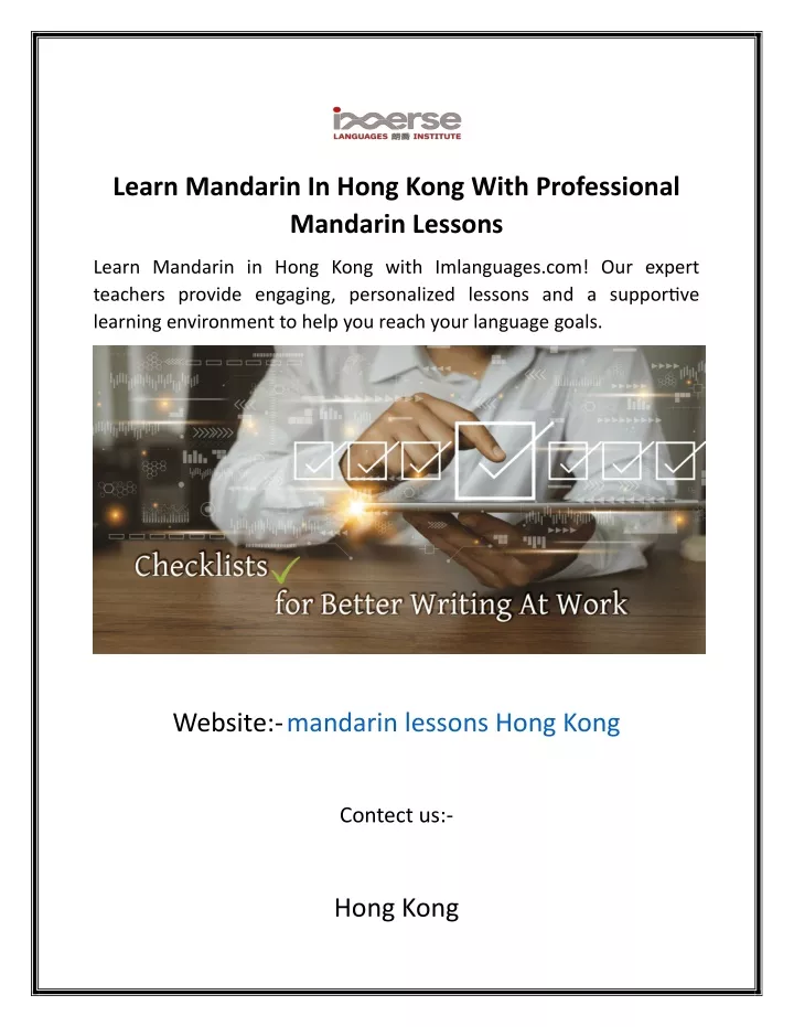 learn mandarin in hong kong with professional