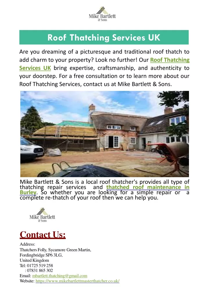 roof thatching services uk