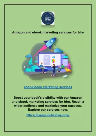 Amazon and ebook marketing services for hire