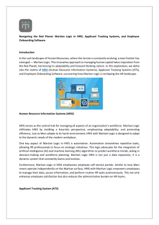 Martian Logic-HRIS