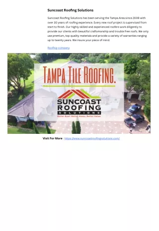 Suncoast Roofing Solutions