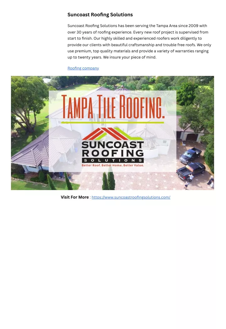 suncoast roofing solutions