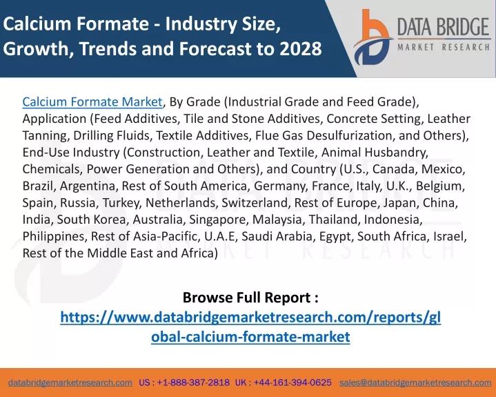 calcium formate industry size growth trends