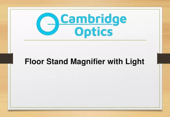 floor stand magnifier with light