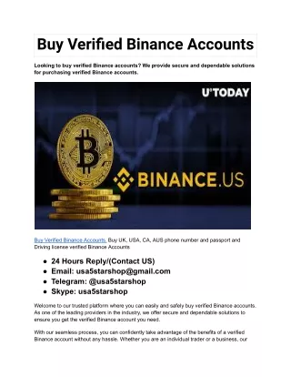 Buy Verified Binance Accounts