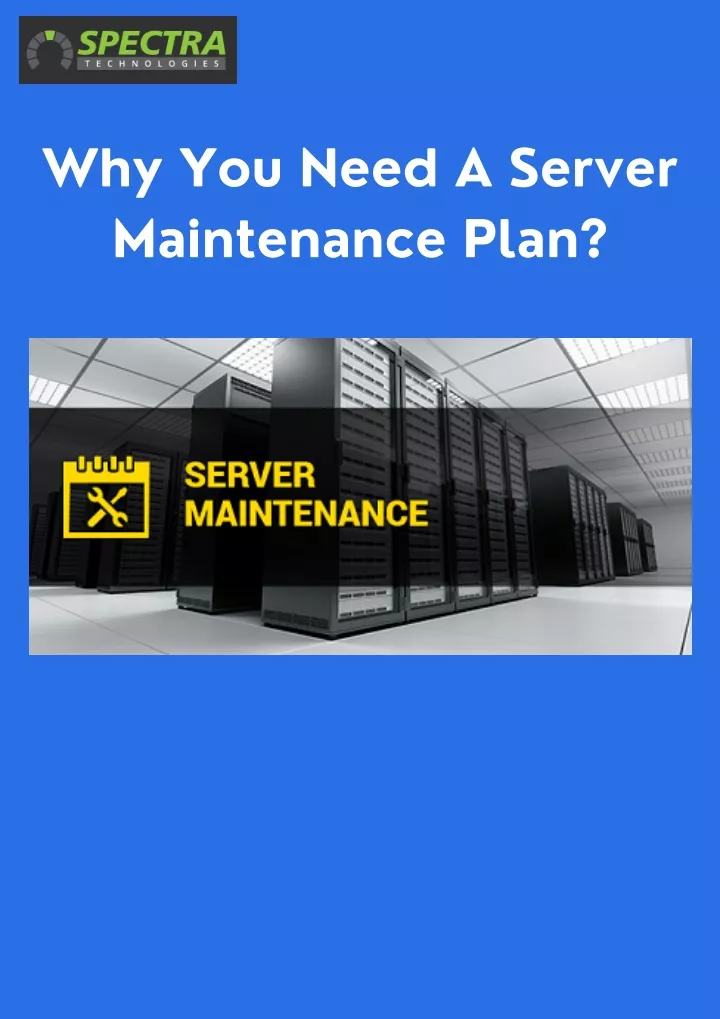 why you need a server maintenance plan