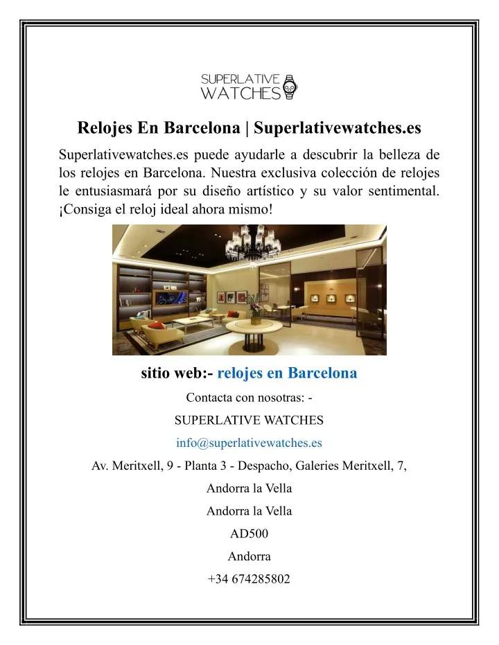 relojes en barcelona superlativewatches es