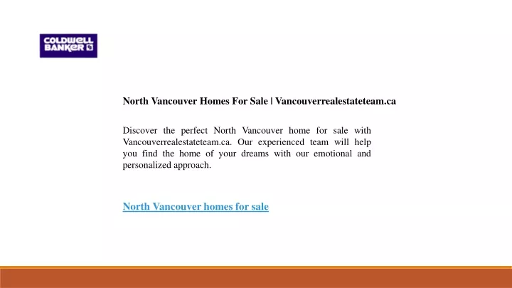 north vancouver homes for sale