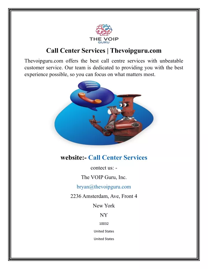 call center services thevoipguru com