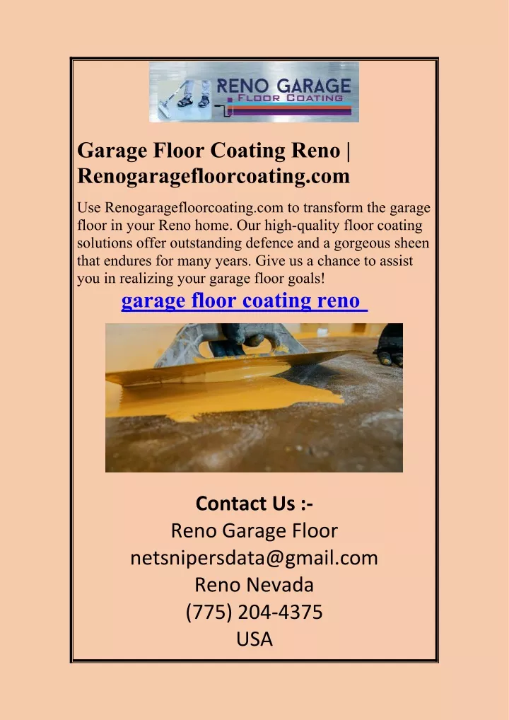 garage floor coating reno renogaragefloorcoating