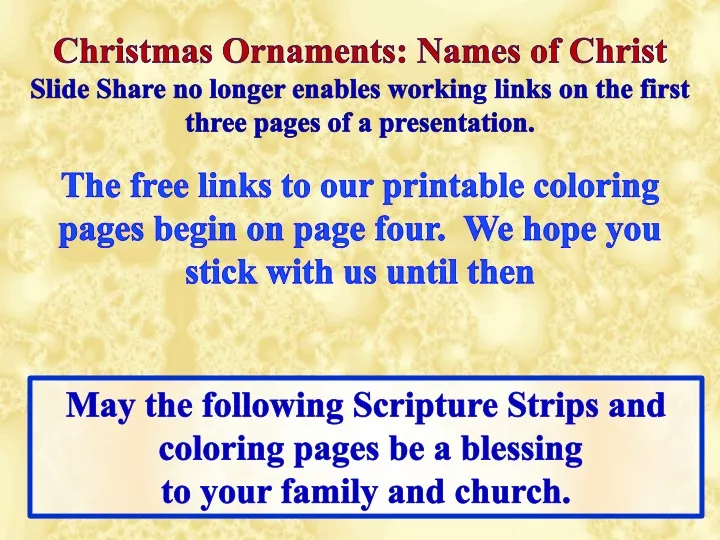 christmas ornaments names of christ slide share