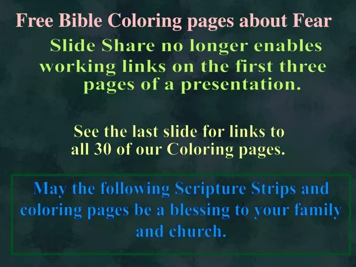 free bible coloring pages about fear