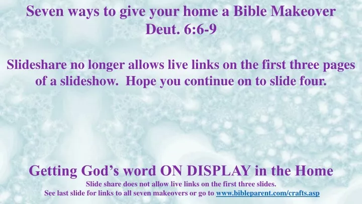 seven ways to give your home a bible makeover