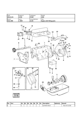 Volvo BM 4300 Wheel Loader Parts Catalogue Manual (SN 1-4999)