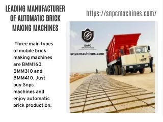Leading manufacturer of automatic brick making machines
