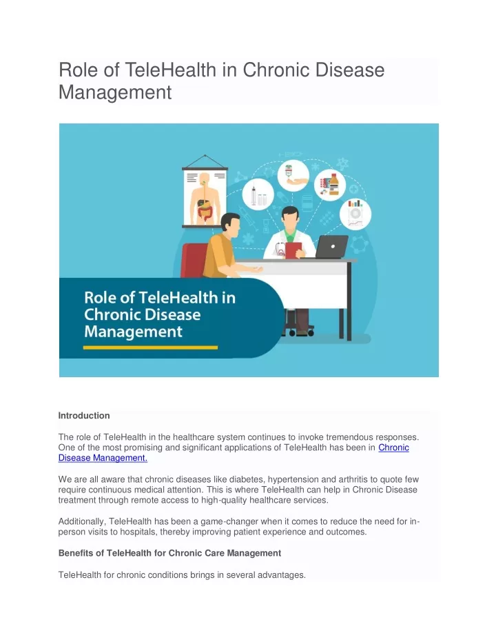 role of telehealth in chronic disease management