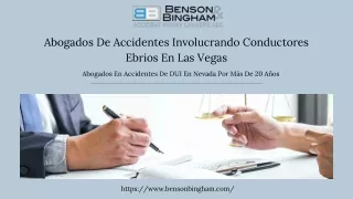 Abogados De Accidentes Involucrando Conductores Ebrios En Las Vegas