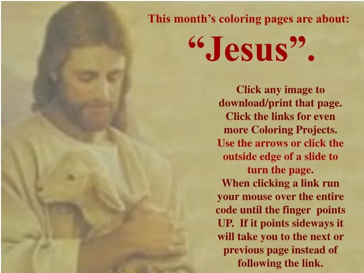 this month s coloring pages are about jesus