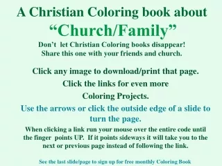 Free Bible coloring pages about church