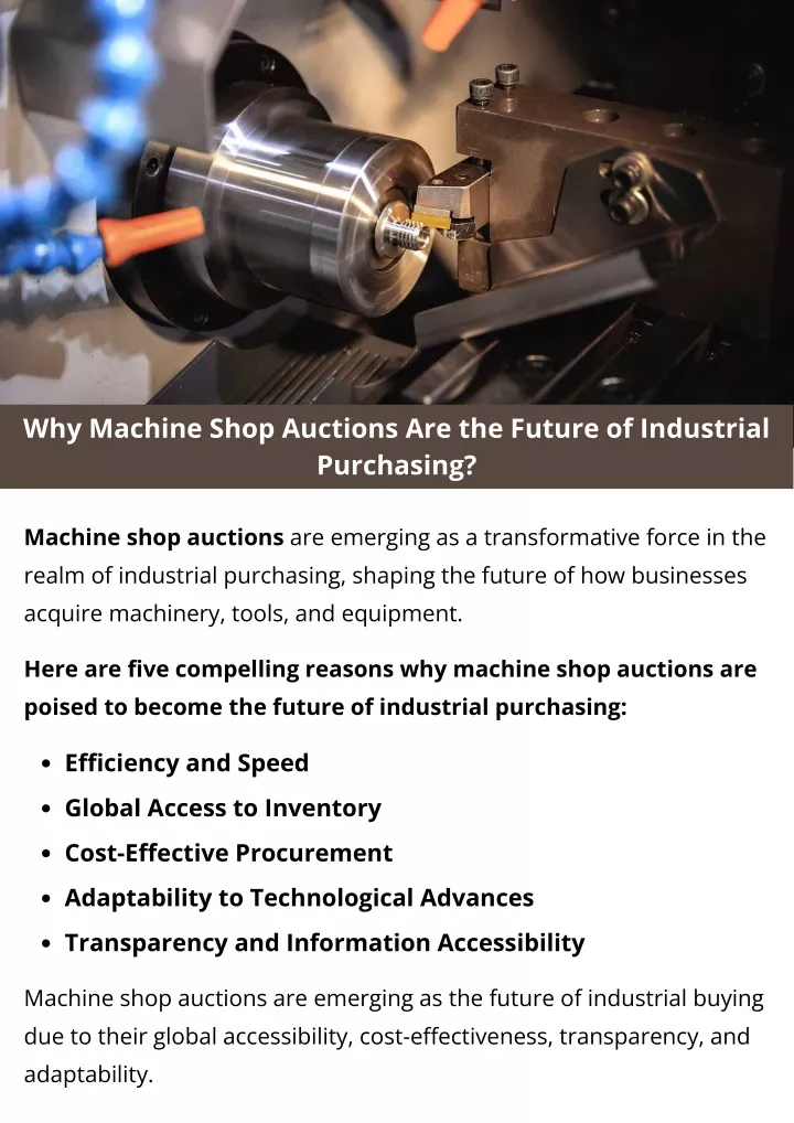 why machine shop auctions are the future