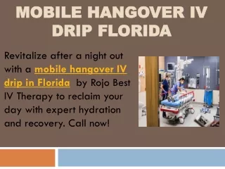 Mobile Hangover IV Drip Florida