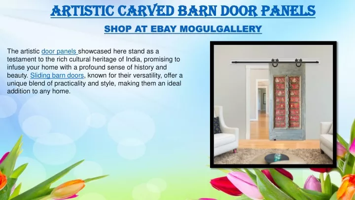 artistic carved barn door panels