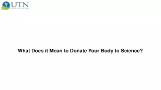 What Does it Mean to Donate Your Body to Science